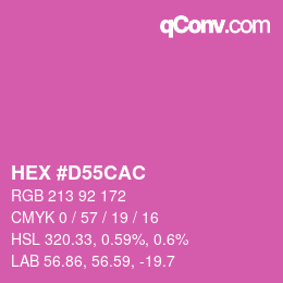 カラーコード: HEX #D55CAC | qconv.com