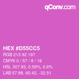 Color code: HEX #D55CC5 | qconv.com