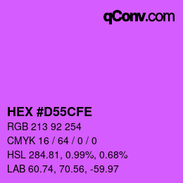 Farbcode: HEX #D55CFE | qconv.com