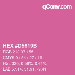 Color code: HEX #D5619B | qconv.com