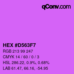 颜色代码: HEX #D563F7 | qconv.com