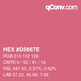 Color code: HEX #D5667E | qconv.com