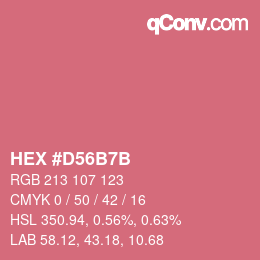 カラーコード: HEX #D56B7B | qconv.com
