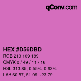 Color code: HEX #D56DBD | qconv.com