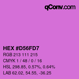 Color code: HEX #D56FD7 | qconv.com