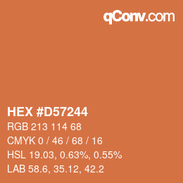 カラーコード: HEX #D57244 | qconv.com