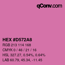 颜色代码: HEX #D572A8 | qconv.com