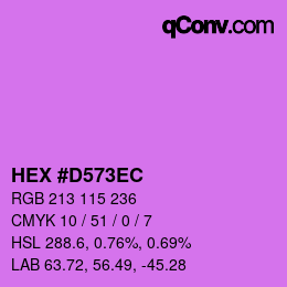 カラーコード: HEX #D573EC | qconv.com