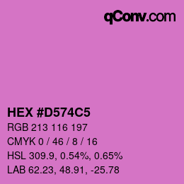 Color code: HEX #D574C5 | qconv.com