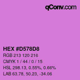 Color code: HEX #D578D8 | qconv.com