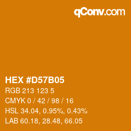 Color code: HEX #D57B05 | qconv.com