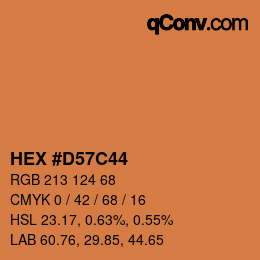 颜色代码: HEX #D57C44 | qconv.com