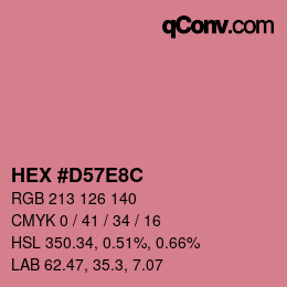 Color code: HEX #D57E8C | qconv.com