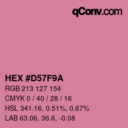 Color code: HEX #D57F9A | qconv.com