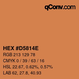 Farbcode: HEX #D5814E | qconv.com