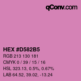 カラーコード: HEX #D582B5 | qconv.com