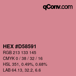 颜色代码: HEX #D58591 | qconv.com