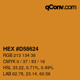 Color code: HEX #D58624 | qconv.com