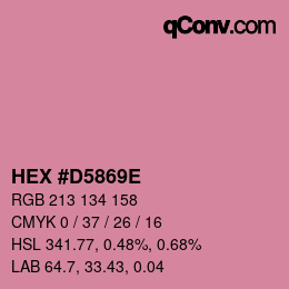 Color code: HEX #D5869E | qconv.com