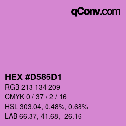 颜色代码: HEX #D586D1 | qconv.com