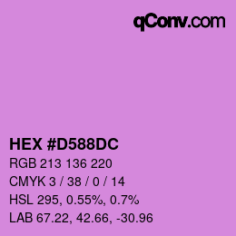 颜色代码: HEX #D588DC | qconv.com