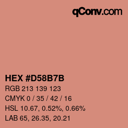 Color code: HEX #D58B7B | qconv.com