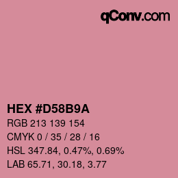 Color code: HEX #D58B9A | qconv.com