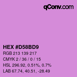 Color code: HEX #D58BD9 | qconv.com