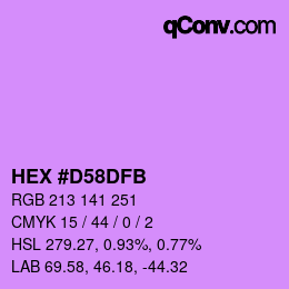 Color code: HEX #D58DFB | qconv.com