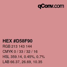 Color code: HEX #D58F90 | qconv.com