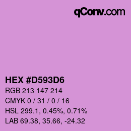 Color code: HEX #D593D6 | qconv.com