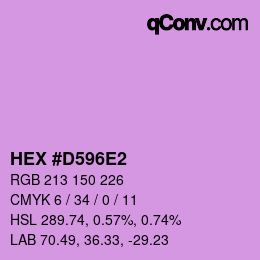 Color code: HEX #D596E2 | qconv.com