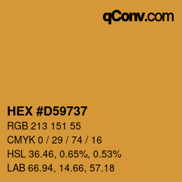 Color code: HEX #D59737 | qconv.com
