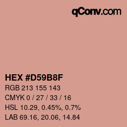 Color code: HEX #D59B8F | qconv.com