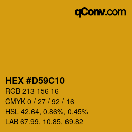 Color code: HEX #D59C10 | qconv.com