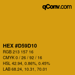 Color code: HEX #D59D10 | qconv.com