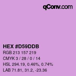 カラーコード: HEX #D59DDB | qconv.com