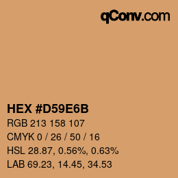 Color code: HEX #D59E6B | qconv.com