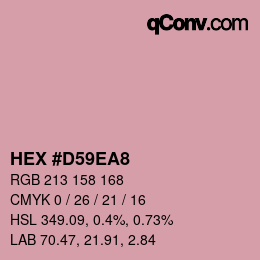 Color code: HEX #D59EA8 | qconv.com
