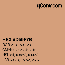 Farbcode: HEX #D59F7B | qconv.com