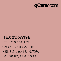 颜色代码: HEX #D5A19B | qconv.com