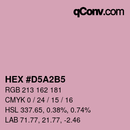 カラーコード: HEX #D5A2B5 | qconv.com