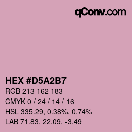 颜色代码: HEX #D5A2B7 | qconv.com