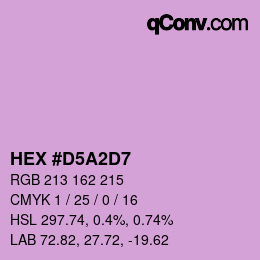 Color code: HEX #D5A2D7 | qconv.com