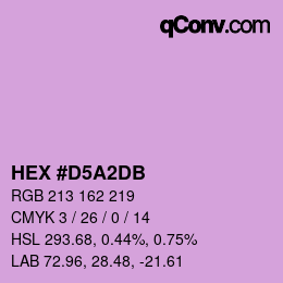 Color code: HEX #D5A2DB | qconv.com