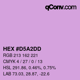 Código de color: HEX #D5A2DD | qconv.com