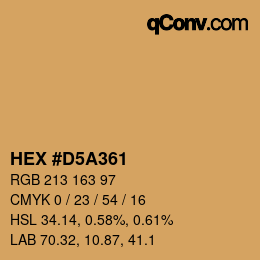 Color code: HEX #D5A361 | qconv.com