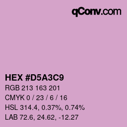 Color code: HEX #D5A3C9 | qconv.com