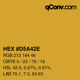 Color code: HEX #D5A42E | qconv.com