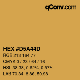 カラーコード: HEX #D5A44D | qconv.com